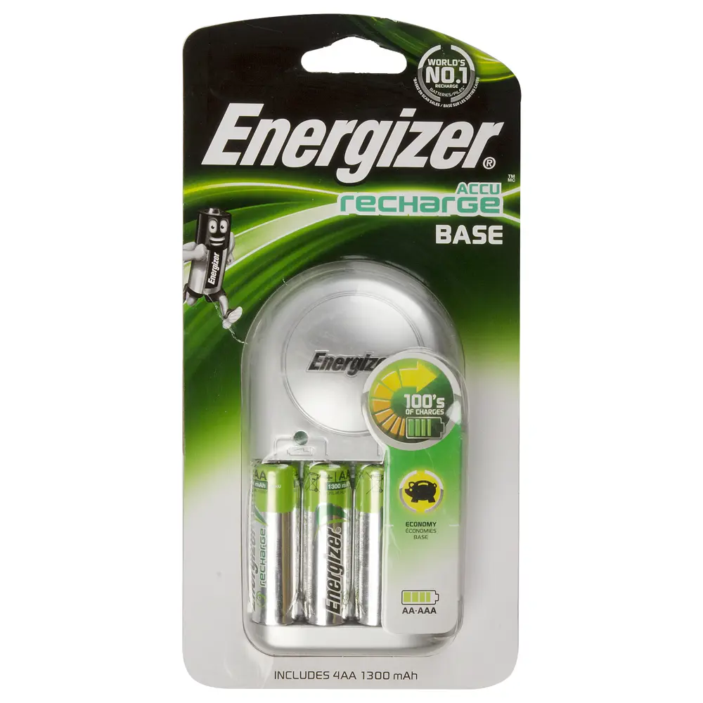 Зарядное устройство Energizer Base Charger, 4 аккумулятора AA 1300 мAч STLM-2143071 - Вид №1