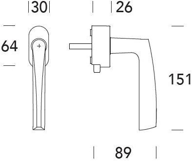 Reguitti Оконная ручка dk на розе Golf Aj15dk07550 - Вид №1