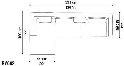 B&B Italia Модульный угловой диван из ткани Ray sun-id-1435354 - Вид №27