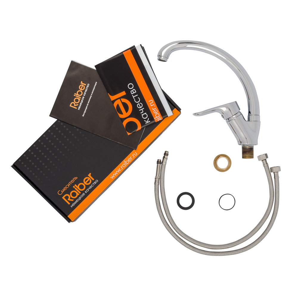 R5003 Смеситель для кухни Primo однорычажный, боковой Raiber  - Вид №2