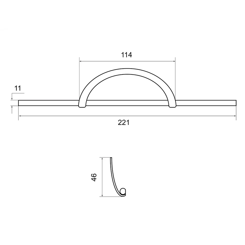86899571 Ручка-скоба мебельная Guardiano ЦАМ 192 мм цвет серый STLM-1010670 PALLADIUM  - Вид №2