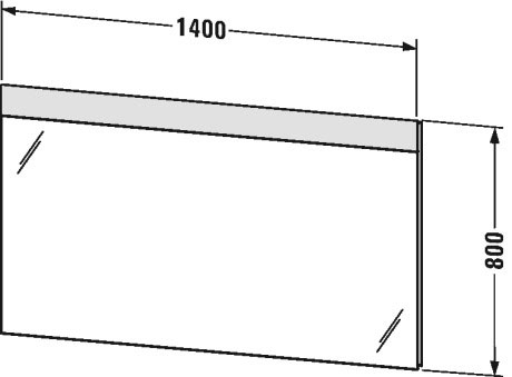 VE747100000 Vero Зеркало с подсветкой Duravit - Вид №1
