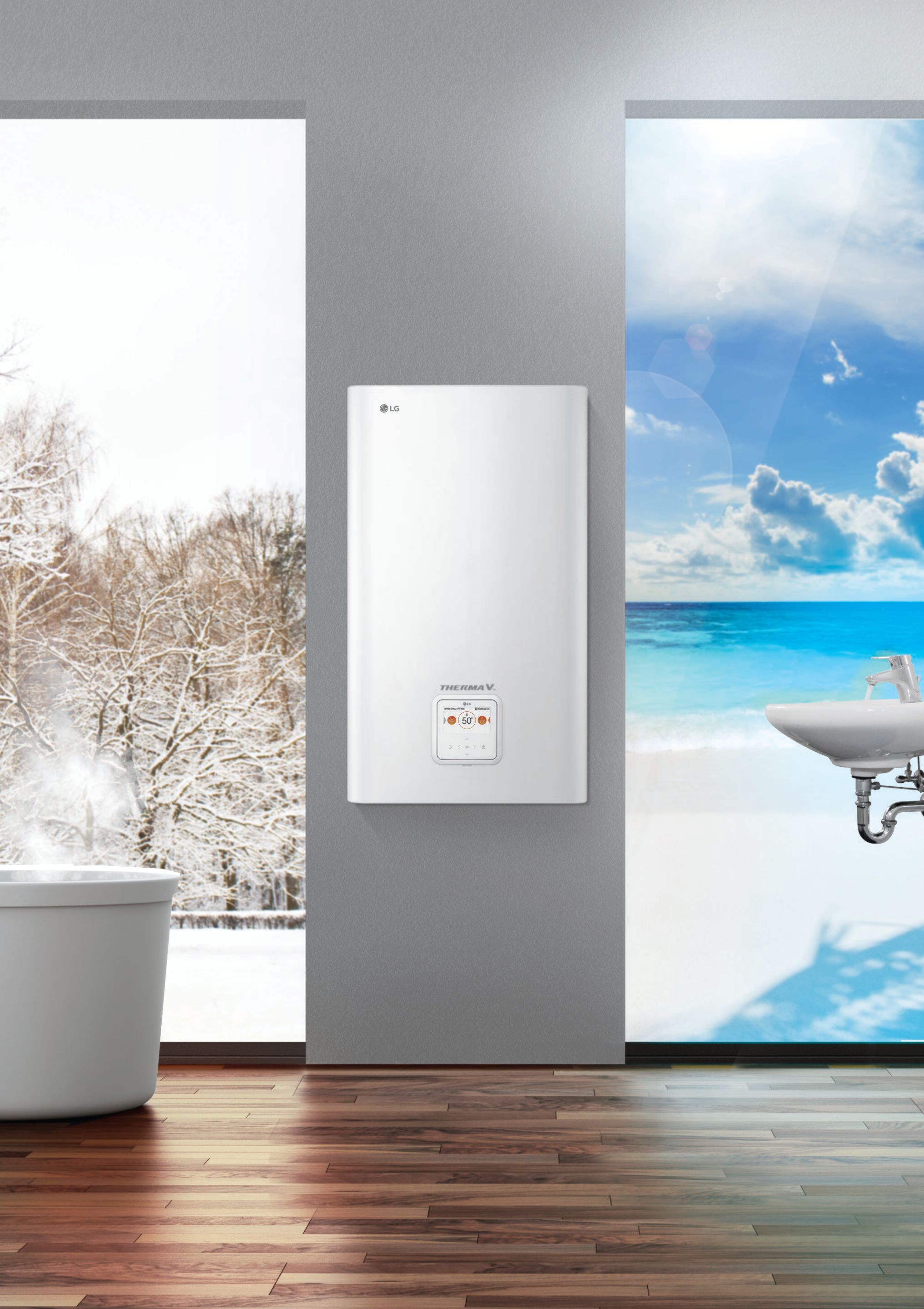 Воздушный/водяной тепловой насос LG Electronics Therma V ARCH-00129170 - Вид №2