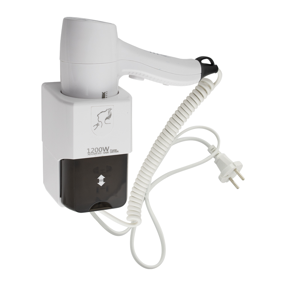 GFmark - Фен для волос ПРОФИ, СУПЕР, в ванную комнату с РОЗЕТКОЙ. 1200W, код: 6812 