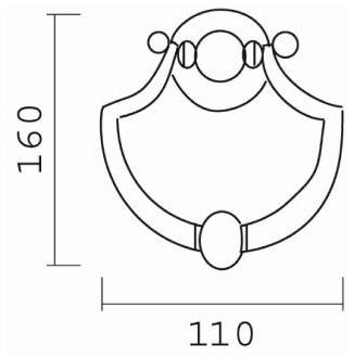 Pasini Дверной молоток из латуни  0920  - Вид №1