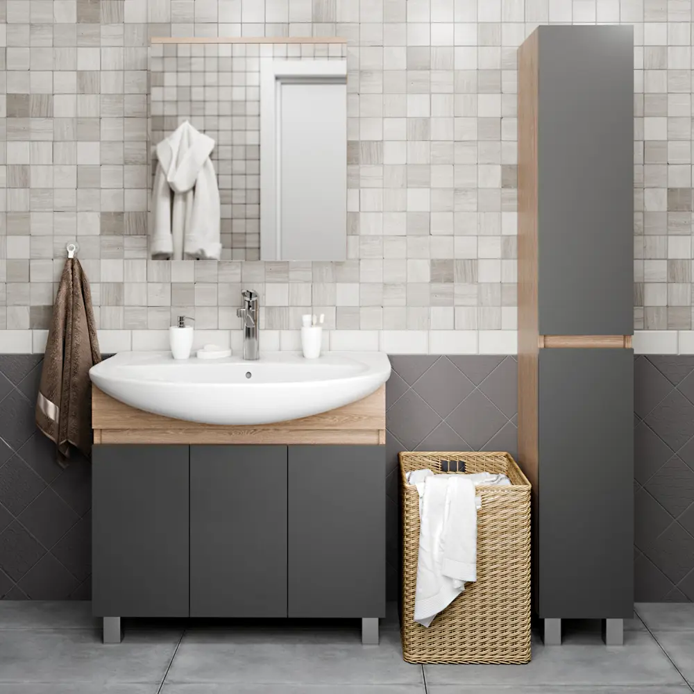 Тумба Santreyd Solo Elegance для ванной с тремя секциями 89123915 Соло STLM-0078640 - Вид №4