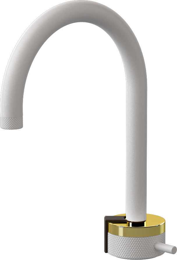 E-11502-R1PB-L2OB-WT Однорычажный прогрессивный смеситель для раковины - излив 16см GRAFF MOD+