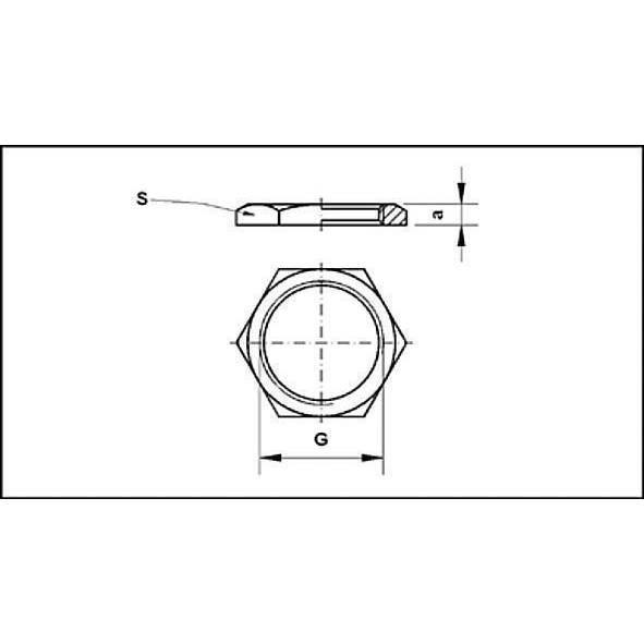 291138R SANHA 911 контргайка, латунь 3/8  SW 22 мм  - Вид №1