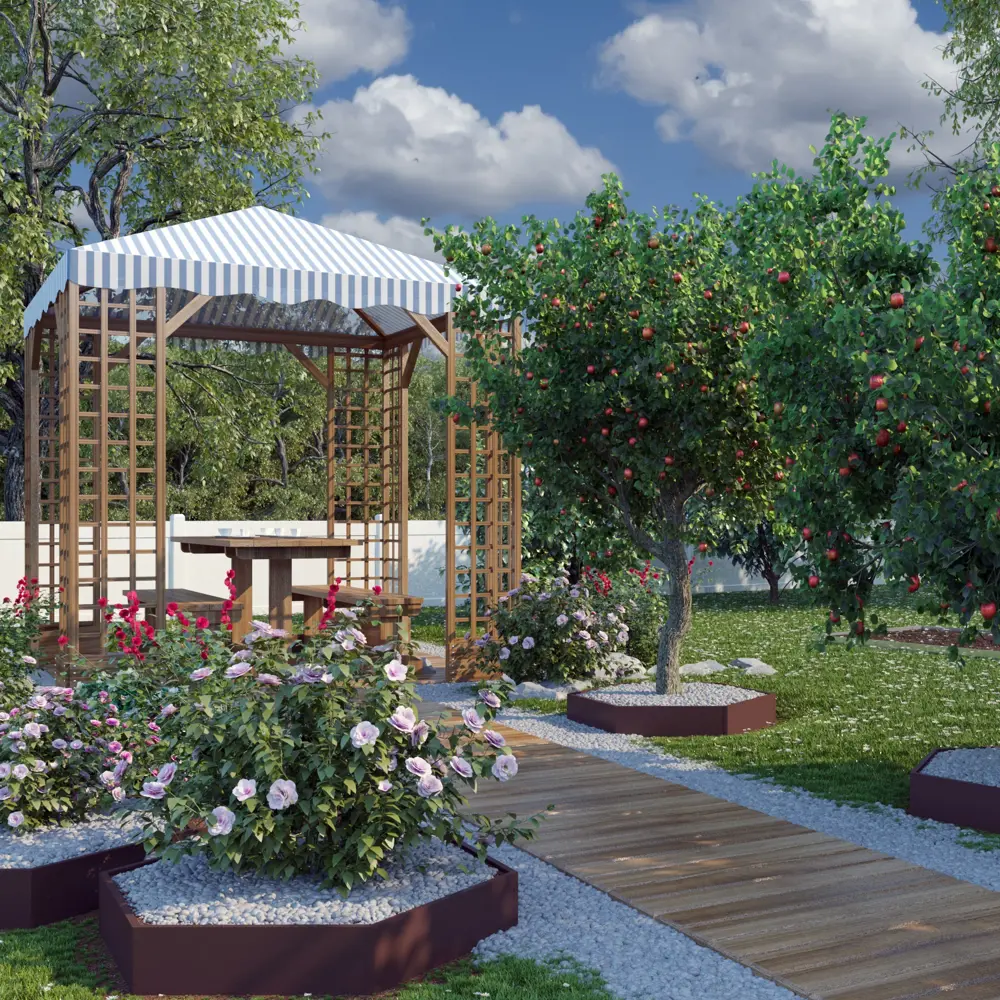 Клумба шестиугольная 1 м Santreyd STLM-2105766 - Вид №2