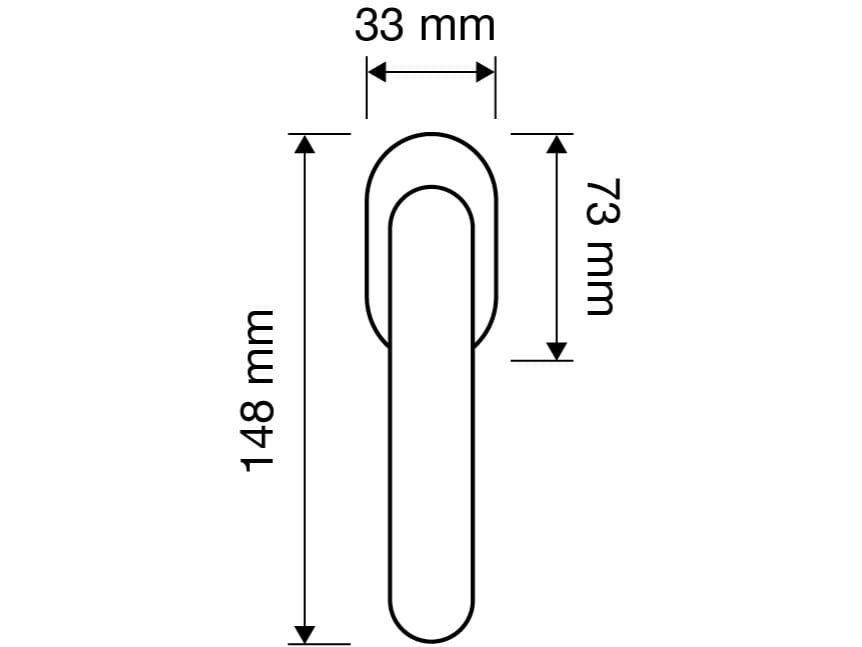 Латунная оконная ручка на розетке LINEA CALI' Heidi ARCH-00131801 - Вид №2