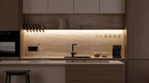 Кухонная полка с подстаканником