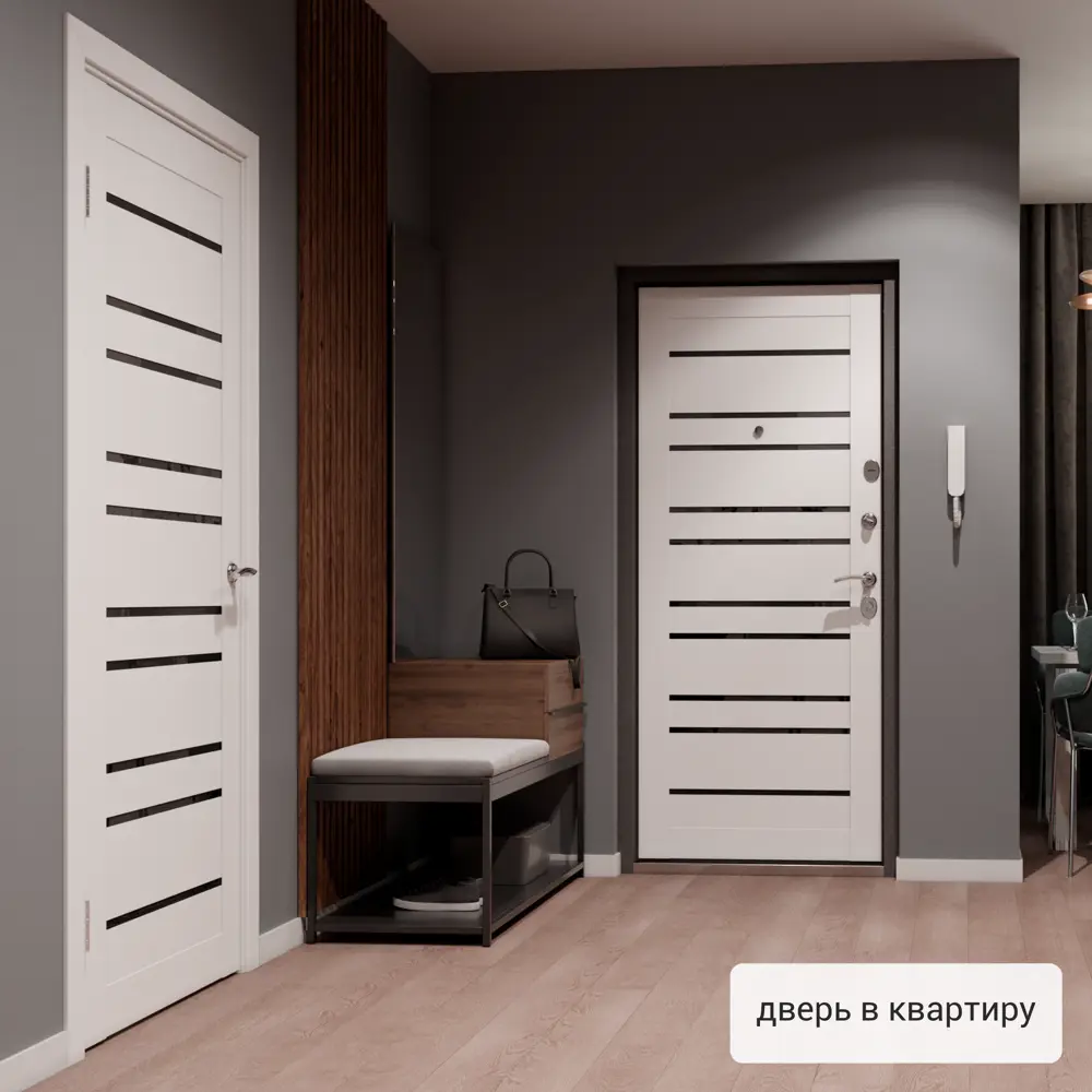 Дверь входная металлическая Страйд Уна 860 мм правая цвет черный TOREX STLM-2163294 - Вид №14