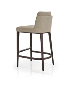 Высокий тканевый стул со спинкой