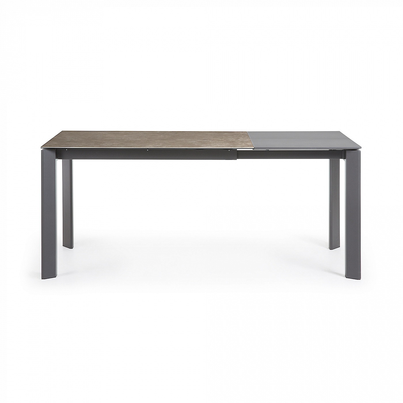 052297 Стол Atta 120 (180) x80 антрацит керамика La Forma Axis