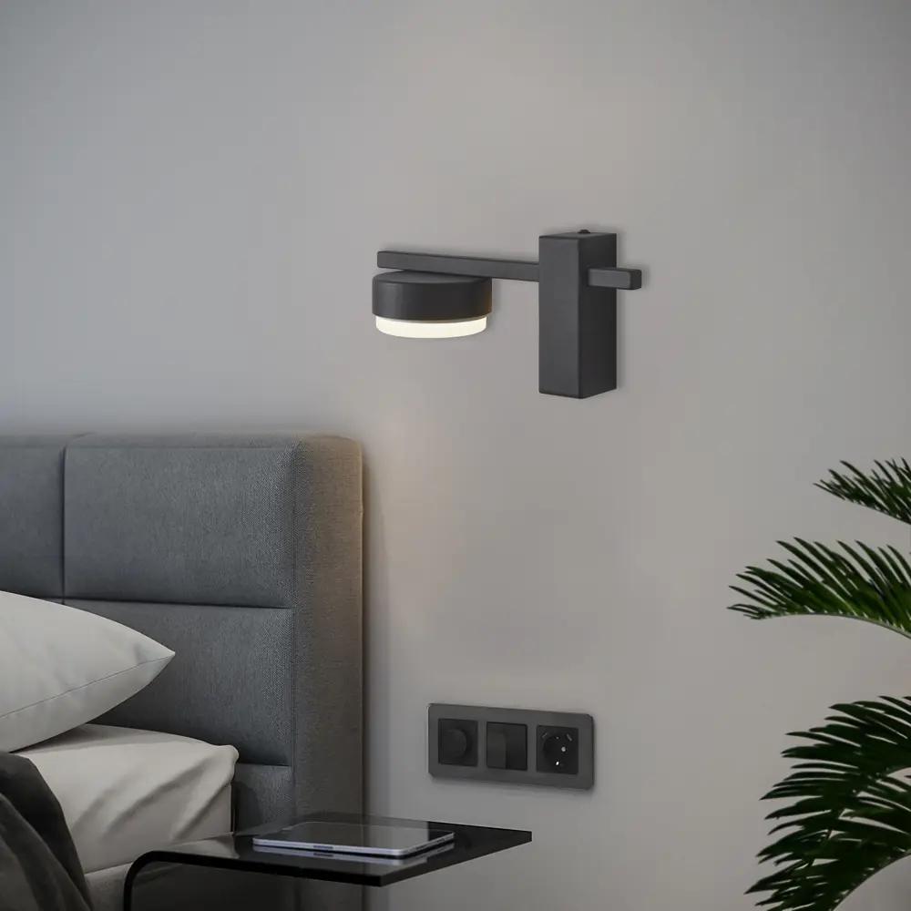 Бра Freya Lamia — современный настенный светильник в черном цвете 89374248 STLM-0930518 - Вид №8