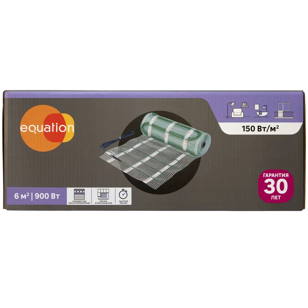 Нагревательный мат для теплого пола Equation 6 м2 900 Вт STLM-2125701 - Вид №5