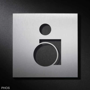 PS0601 Пиктограмма туалета подписывает пользователей инвалидных колясок PHOS