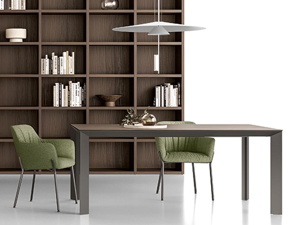 Мягкий тканевый стул с подлокотниками Santalucia Mobili Homy ARCH-00078004 - Вид №1