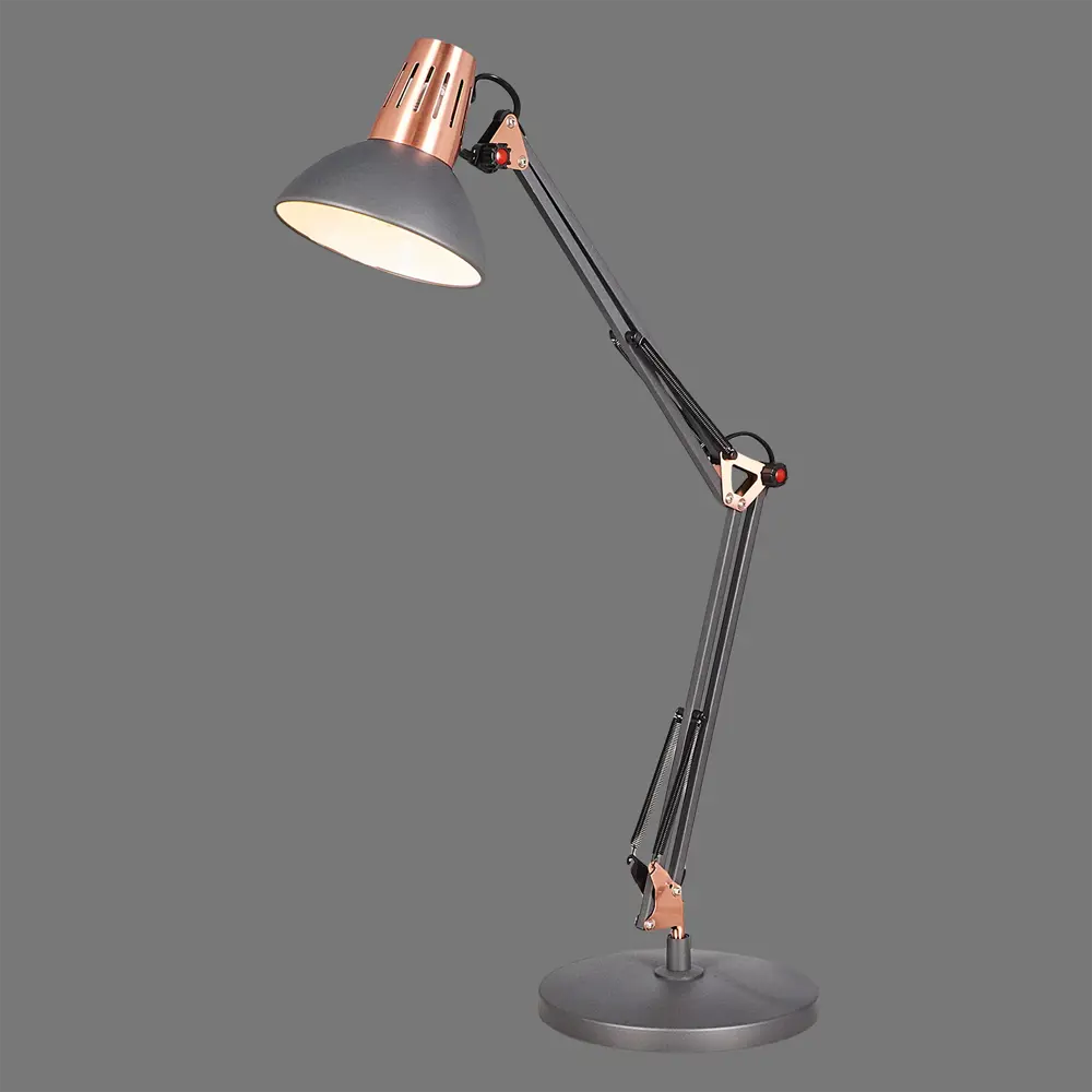 Рабочая лампа настольная Berlin, цвет чёрный/медь CAMELION STLM-2026312 - Вид №1