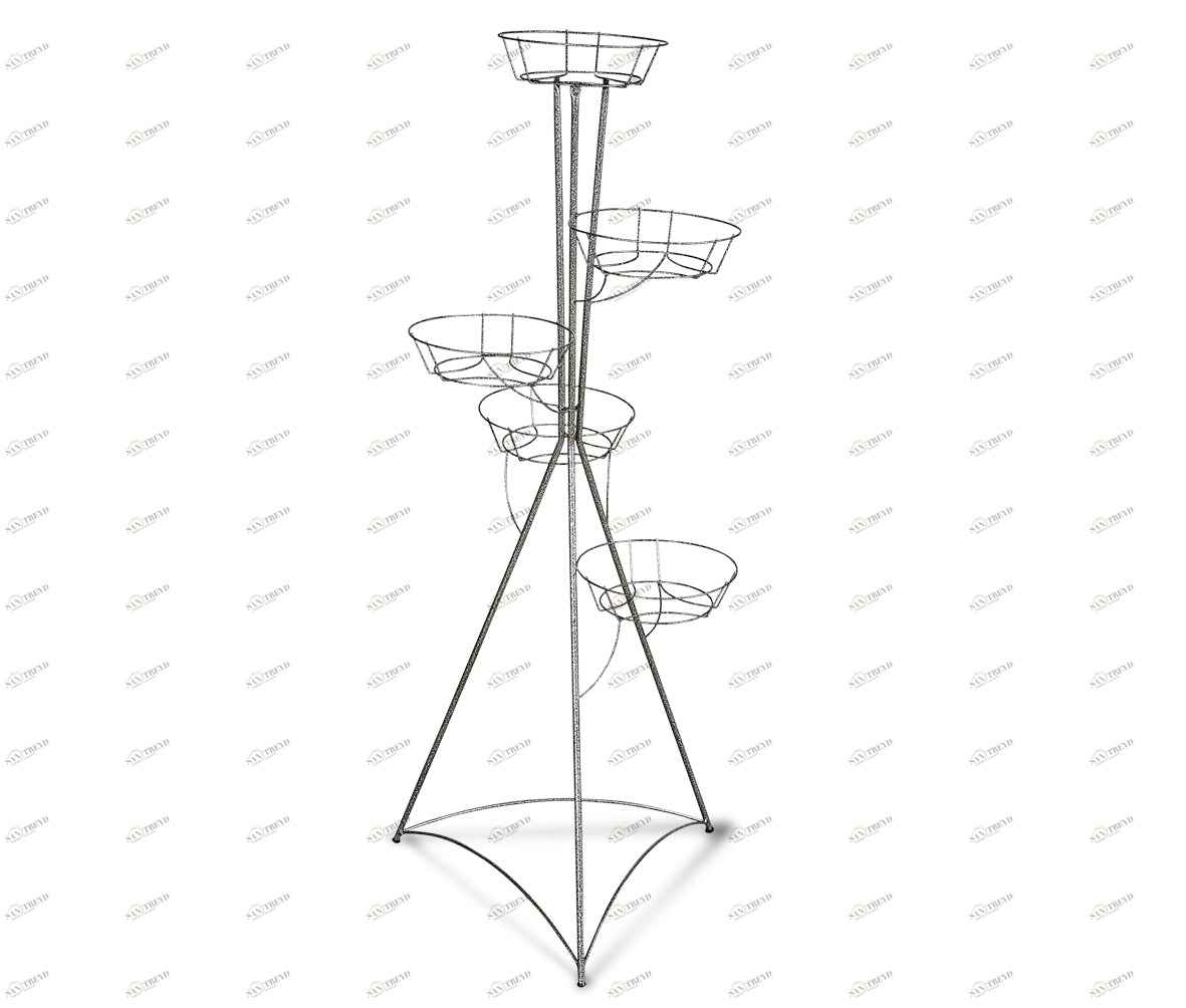 Подставка для цветов Kolonna 5 серый SHEFFILTON ПОДСТАВКИ ДЛЯ ЦВЕТОВ 014975 Серый 