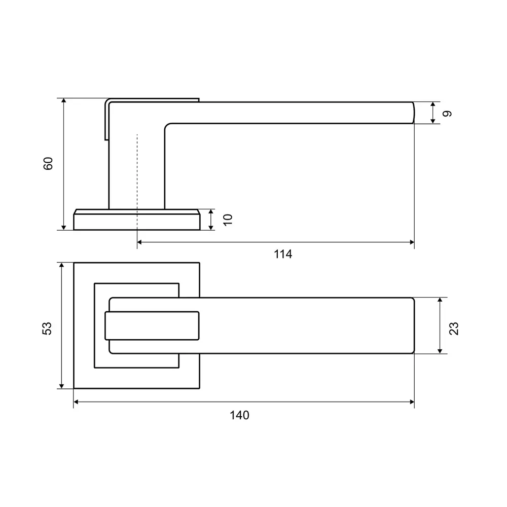 Дверные ручки Palladium Velasca SN без запирания, цвет никель STLM-2011856 - Вид №2