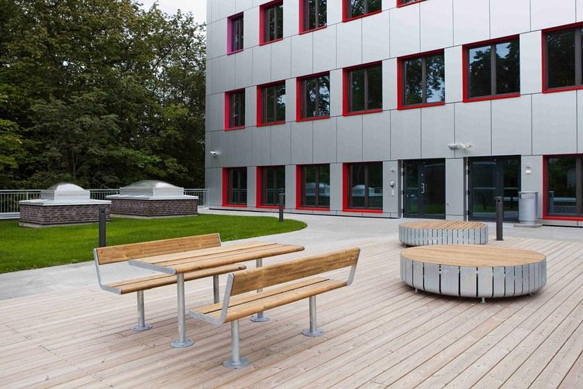 VESTRE Скамья из стали и дерева со спинкой April sun-id-1506518 - Вид №2