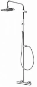 JUSTIME Настенная душевая стойка из хромированной латуни с душевой лейкой Perfecto 6920-bf-80cp