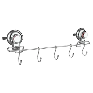 Планка для полотенец с крючком Gromell Sirna нержавеющая сталь цвет серебристый