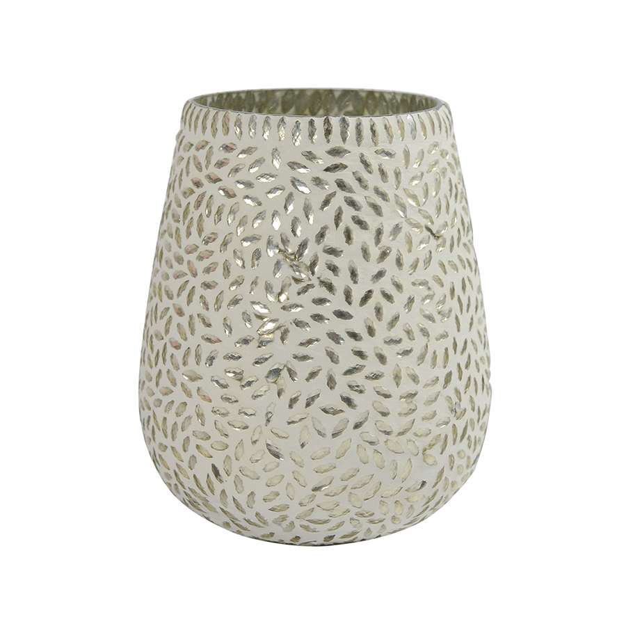 en_ny0016 Подсвечник стеклянный с мозаикой, 11х9х9 см EnjoyMe 