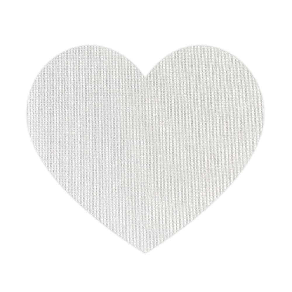 220130 Холст грунтованный на картоне в форме сердца 100% хлопок 26.5 х 30 см 280 г/кв.м Малевичъ 