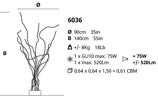 Serip Настольная галогенная лампа из бронзы ручной работы Wind 6036 - Вид №1
