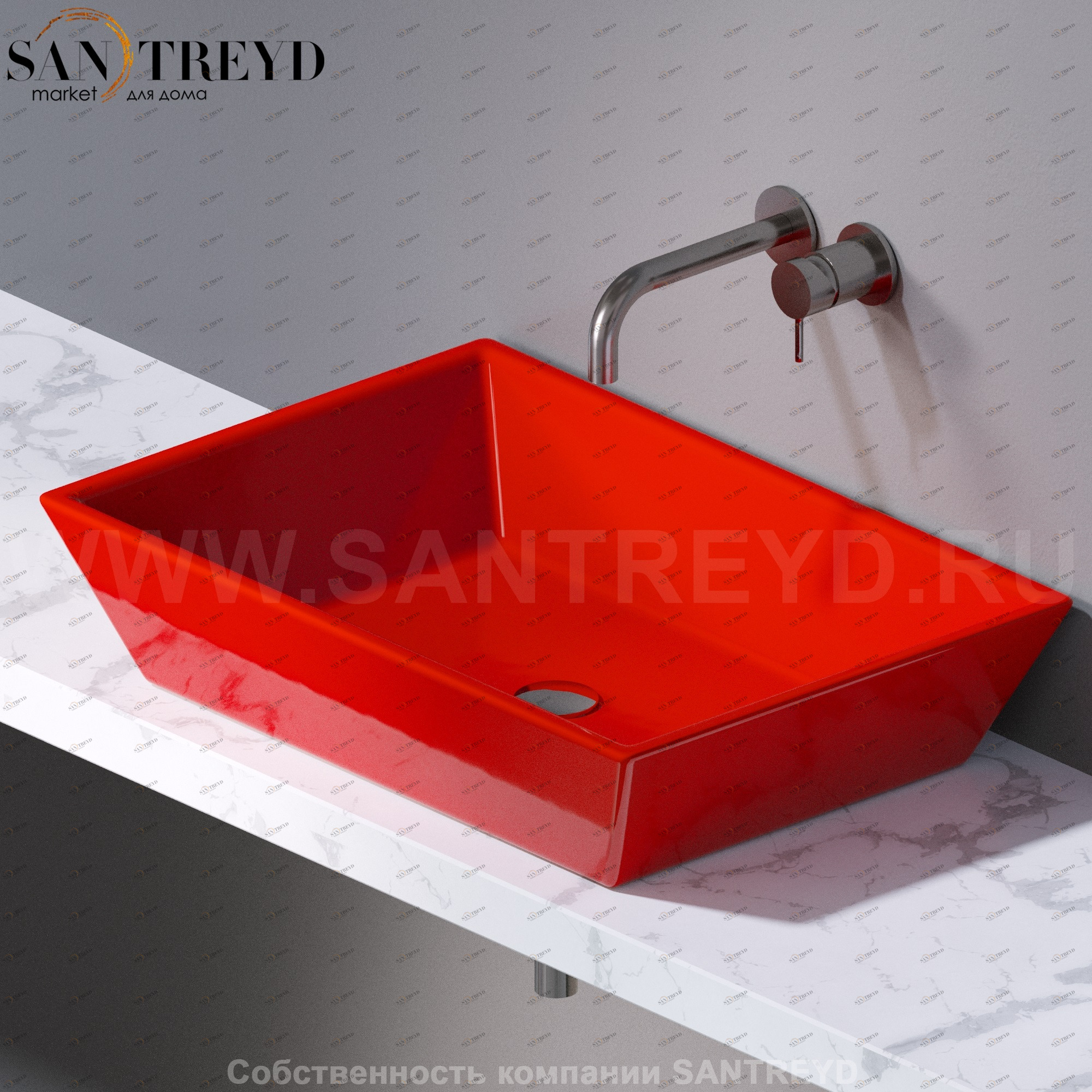 L292125 Накладная раковина на столешницу  прямоугольная A. e T. Italia PRISMA AeT ITALIA