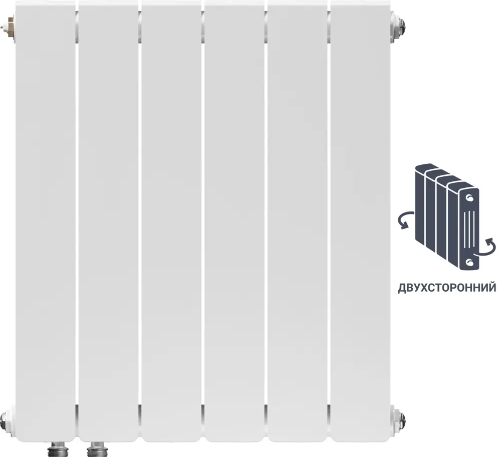 EQUATION Биметаллический радиатор двухсторонний 500 мм - эстетика и эффективность 89106834
