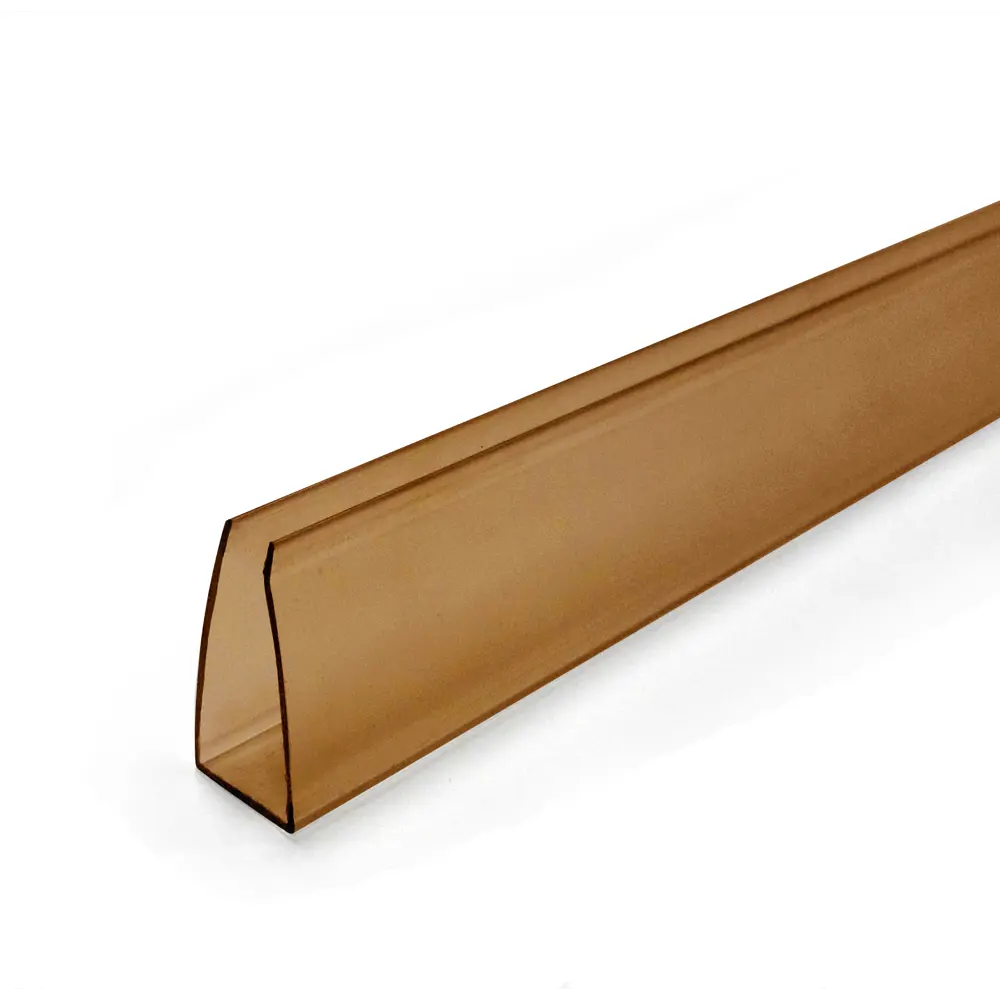 Профиль торцевой для поликарбоната Novattro 10 мм 2.1 м терракотовый Santreyd STLM-2009381