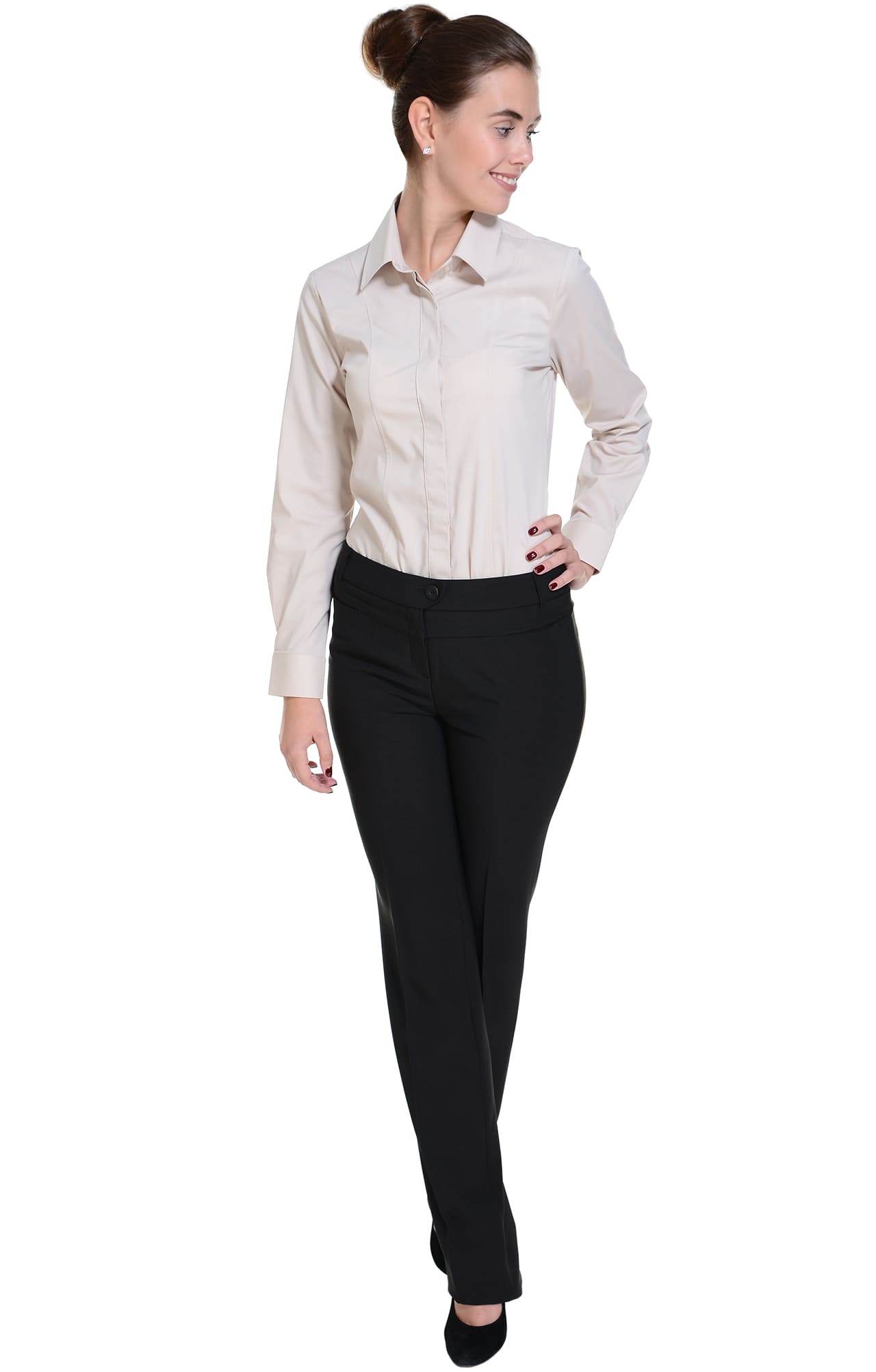 62498 Рубашка женская  beige El-Risto  Корпоративная одежда  размер 42 (S)  - Вид №8