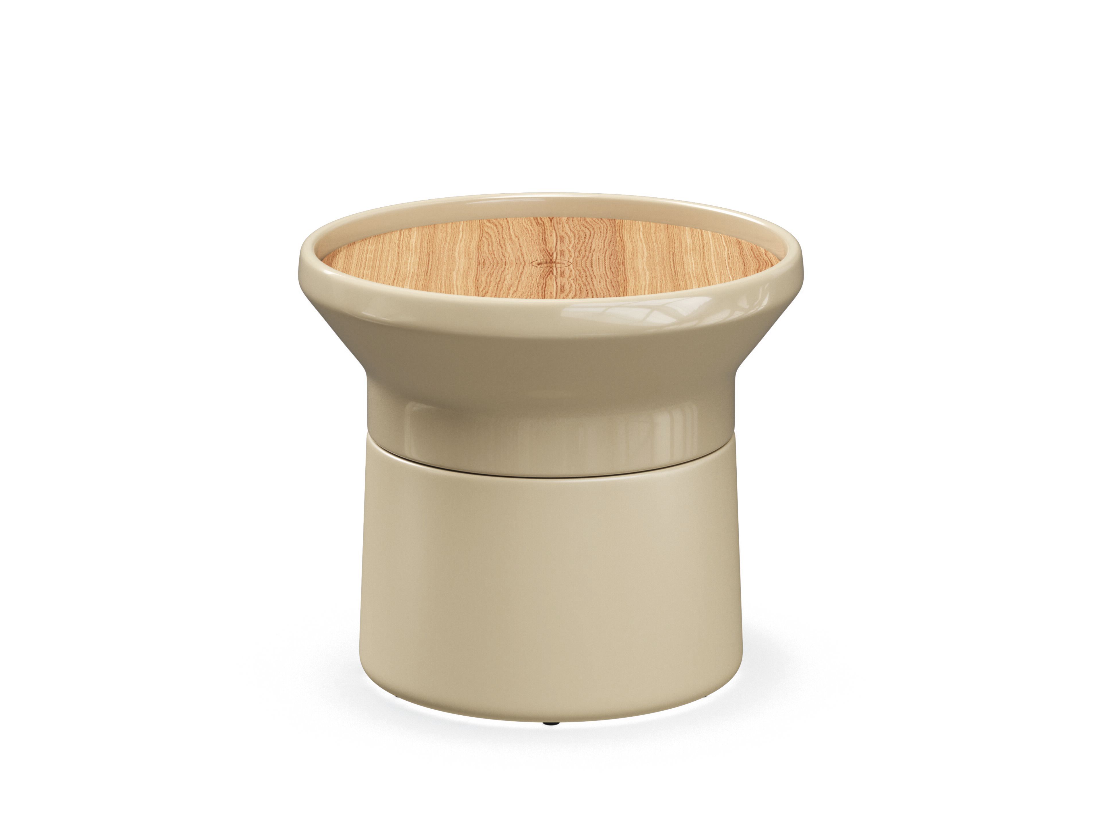 Круглый керамический журнальный столик с тиковым верхом Gloster COSO ARCH-00134381