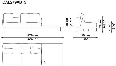B&B Italia 3-х местный тканевый диван Dock sun-id-1376507 - Вид №23