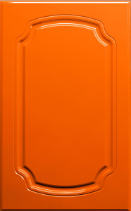 Фасады для кухни Классика Фрезеровка «Классика Романская» Оранжевый глянец №185