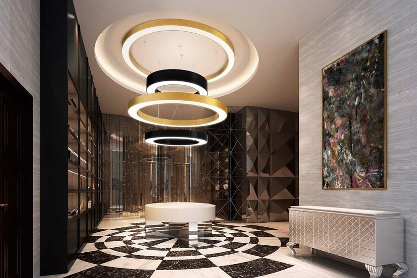 PANZERI Светодиодный подвесной светильник из алюминия Silver ring sun-id-1399740 - Вид №4