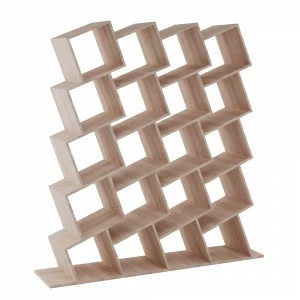 Стеллаж деревянный дизайнерский широкий беленый дуб "Матрица на 4" от Odingeniy ODINGENIY СТЕЛЛАЖИ "МАТРИЦА" 178440 Бежевый