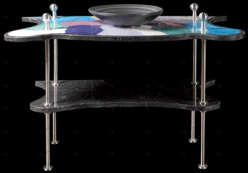 RAMA 1956 Консольная мойка из натурального камня и муранского стекла Concept sun-id-1445337