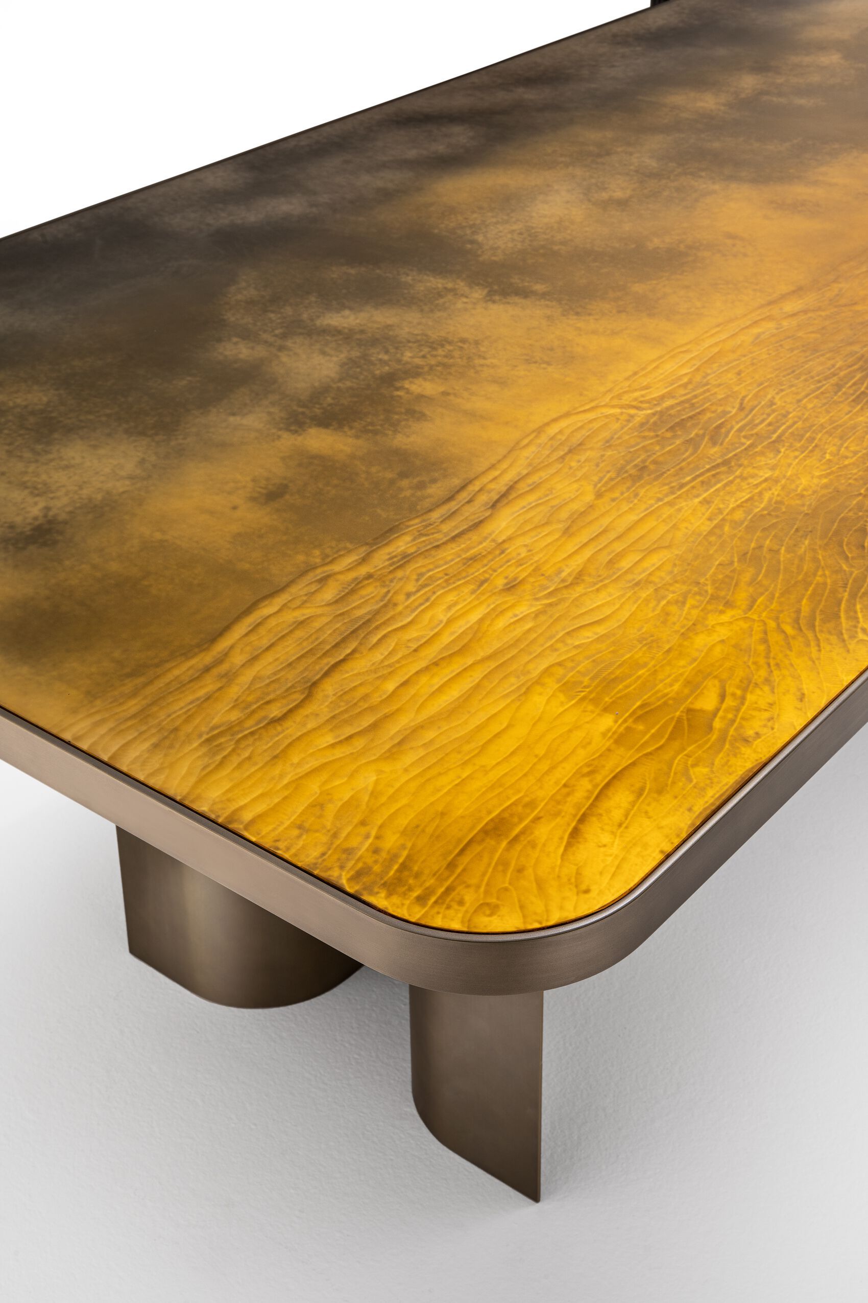 Деревянный прямоугольный стол со стеклянной столешницей ARTE VENEZIANA итальянские пейзажи ARCH-00029610 - Вид №2