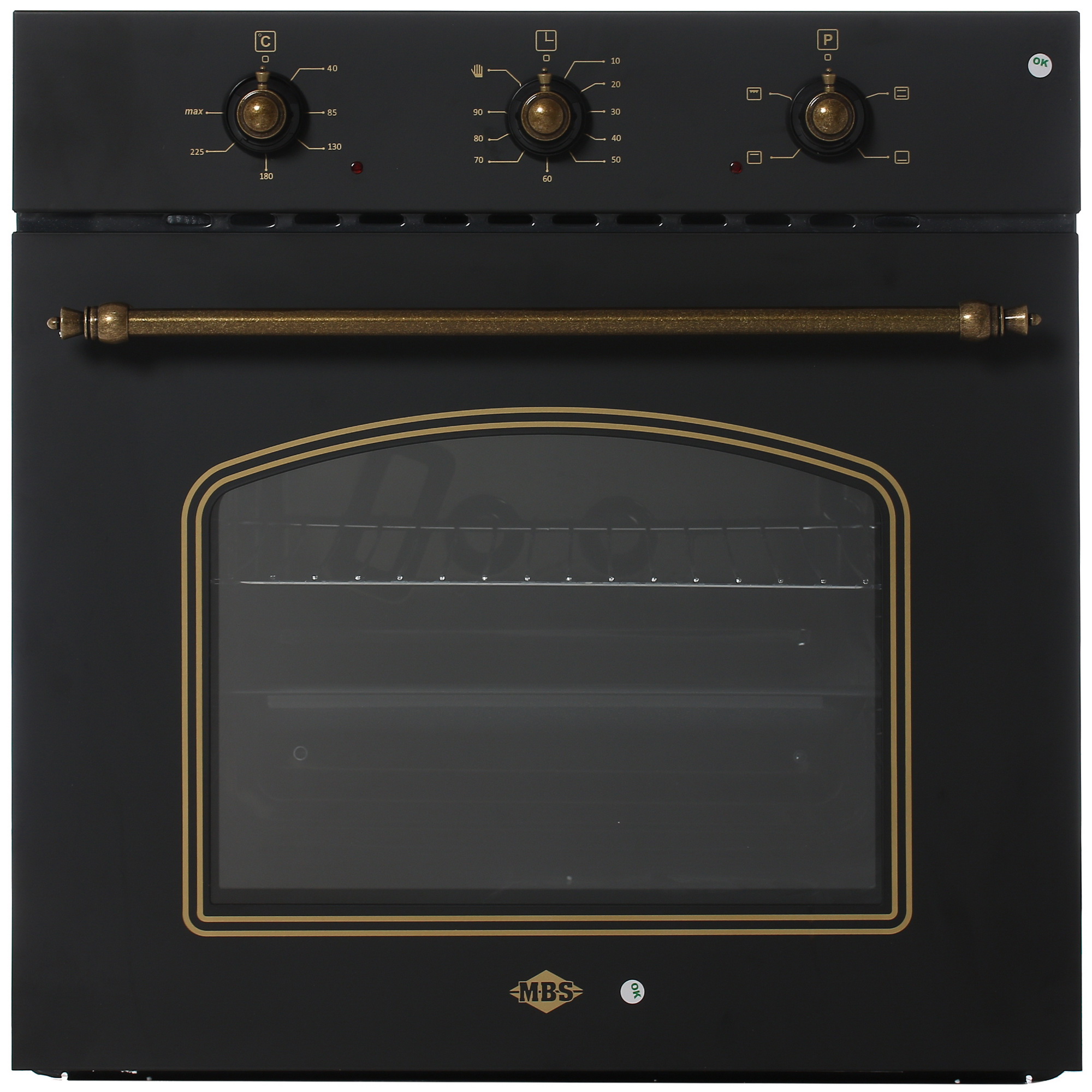 1197021 Электрический духовой шкаф MBS DE-607BL черный STDN-0087557