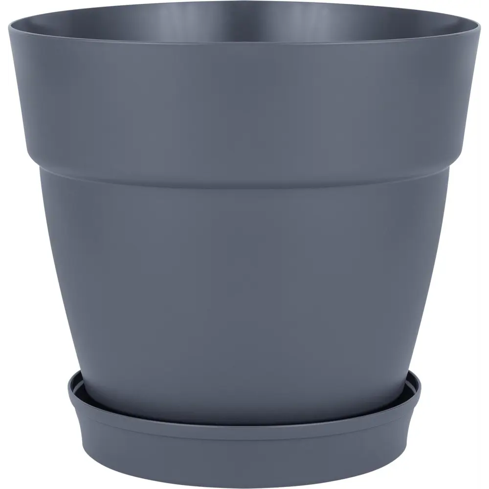 Горшок цветочный Ingreen Villa De Fiori ø46.5 h43 см v48 л пластик вулканический серый STLM-2202595