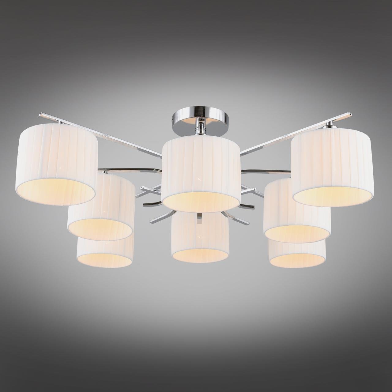 Потолочная люстра Omnilux Neviano OML-34207-08 OMNILUX NEVIANO 328314 Белый;хром  - Вид №2