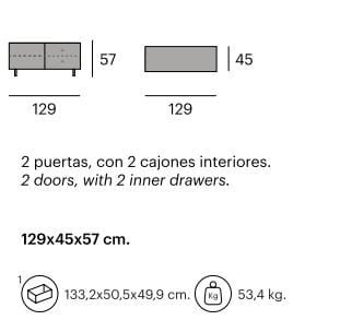 Низкий ротанг ТВ шкаф Pilma Virotec ARCH-00093484 - Вид №5