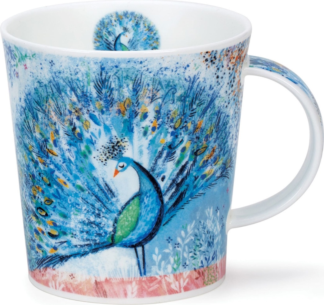 10658787 Dunoon Кружка Dunoon "Волшебный лес.Павлин.Ломонд" 320мл Фарфор костяной 