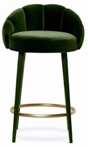 Munna Стул из ткани с подставкой для ног Time