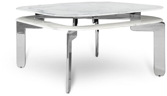 AKDO Квадратный журнальный столик из мрамора калакатта Ecco stone sun-id-1399465 - Вид №1