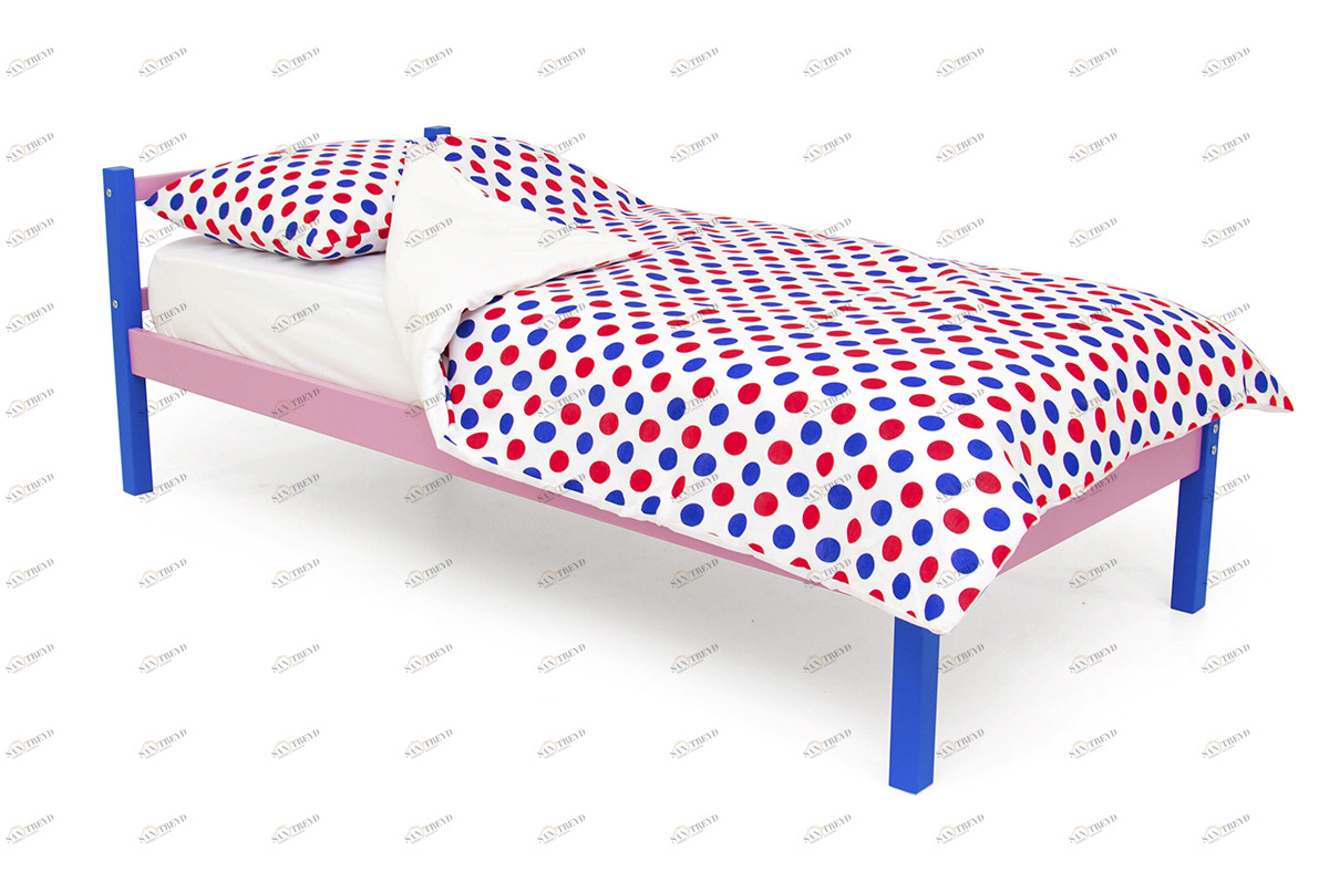 Детская кровать Svogen classic синяя, лаванда БЕЛЬМАРКО  326813 Синий;розовый Santreyd 